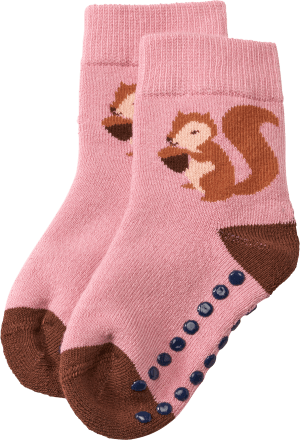 ALANAABS Socken mit Eichhörnchen-Motiv, rosa, Gr. 23/26, 1 St