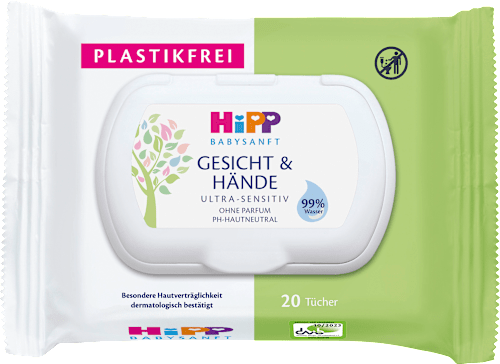 HiPP BabysanftFeuchttücher Gesicht & Hände Tücher, 20 St