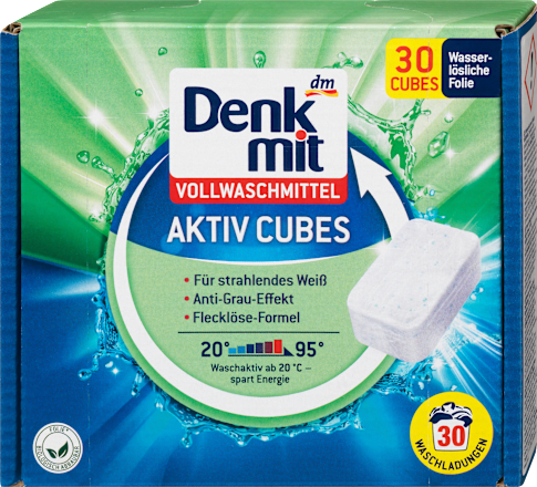 DenkmitVollwaschmittel Aktiv Cubes, 30 Wl