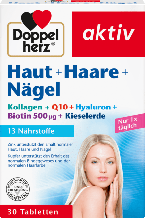 DoppelherzHaut + Haare + Nägel Tabletten (30 Stück), 19,9 gNahrungsergänzungsmittel