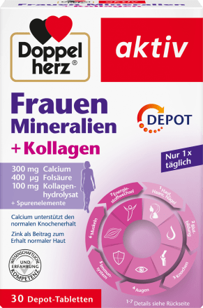 DoppelherzFrauen Mineralien + Kollagen Tabletten 30 St, 51 gNahrungsergänzungsmittel