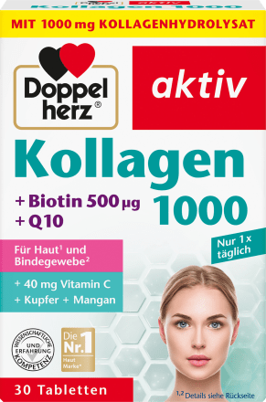DoppelherzKollagen 1000, Tabletten 30 St, 40,8 gNahrungsergänzungsmittel