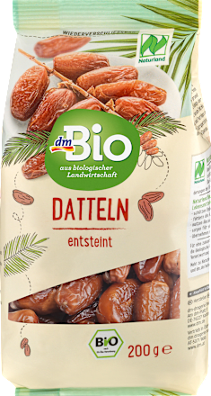 dmBioTrockenfrüchte, Datteln entsteint, 200 g