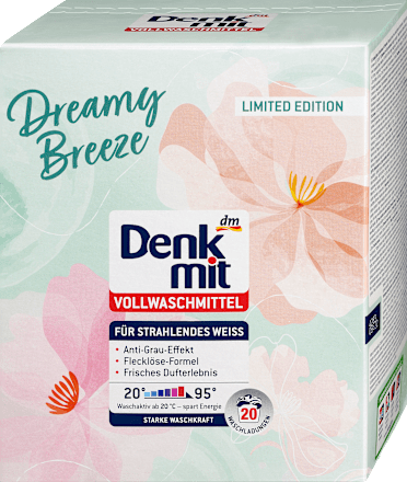 DenkmitVollwaschmittel Pulver Dreamy Breeze, 20 Wl
