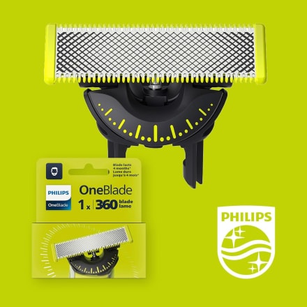 Pack De 4 Lames De Rechange Philips OneBlade 360 QP440/50 - Pour Rasoir Visage
