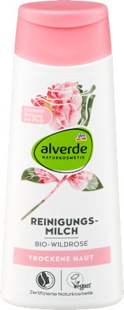 alverde NATURKOSMETIKReinigungsmilch Bio-Wildrose, 200 ml