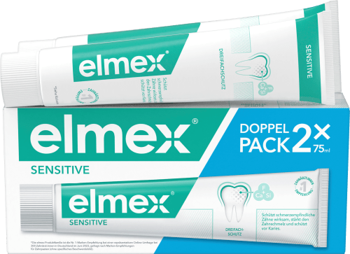 elmexZahnpasta Sensitive Doppelpack (2 x 75 ml), 150 ml