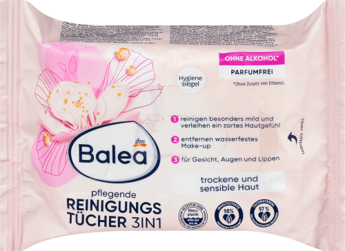 BaleaAbschminktücher Pflegend 3in1, 25 St