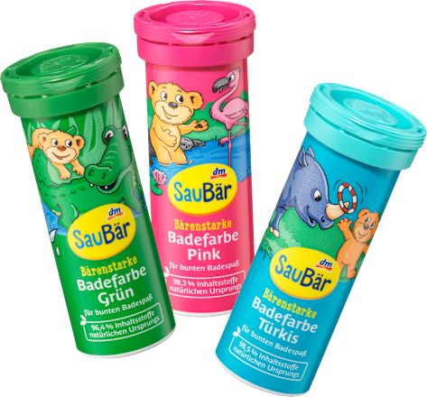 SauBärKinder Badezusatz Bärenstarke Badefarbe, 10 St