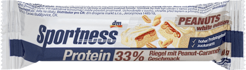 SportnessProteinriegel 33%, Peanut Caramel Geschmack, White Edition, 40 g
