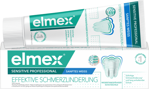 elmexZahnpasta Sensitive Professional Sanftes Weiss, 75 ml