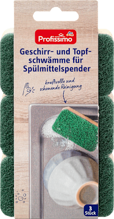 ProfissimoGeschirr- und Topfschwämme für Spülmittelspender, 3 St