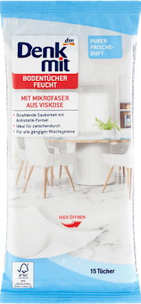DenkmitFeuchte Bodentücher Purer Frische-Duft, 15 St
