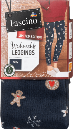 Fascino Leggings XMAS mit Weihnachts Muster blau Gr. 42 44 1 St dauerhaft gunstig online kaufen dm