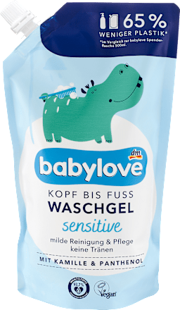 babyloveBaby Kopf bis Fuß Waschgel Nachfüllpack, 500 ml