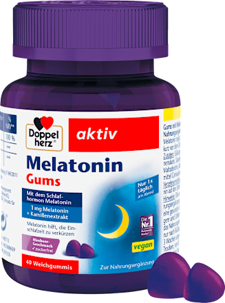 DoppelherzMelatonin Weichgummis 40 St, 120 gNahrungsergänzungsmittel