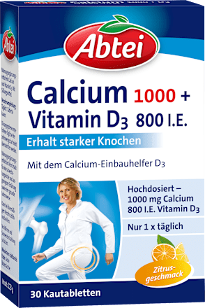 AbteiCalcium 1000 + D3 Osteo Vital Kautabletten 30 St., 113 gNahrungsergänzungsmittel