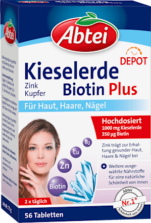 AbteiKieselerde Biotin Plus Tabletten 56 St, 75 gNahrungsergänzungsmittel