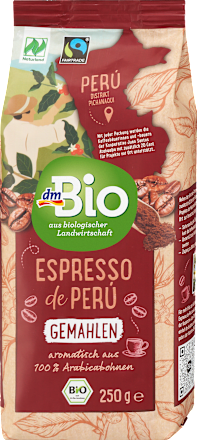 dmBioEspresso de Peru, gemahlen, 250 g