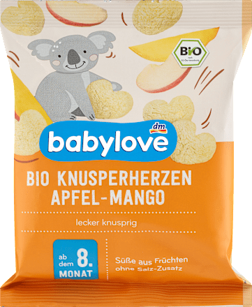 babyloveBabysnack Knusperherzen Apfel-Mango, ab dem 8. Monat, 30 gBeikost