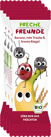 Freche FreundeFruchtriegel mit Getreide Banane, Rote Traube & Aronia ab 1 Jahr, (4x23 g), 92 g