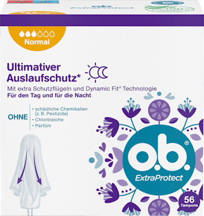 o.b.Tampons Extra Protect Tag+Nacht Normal, 56 St