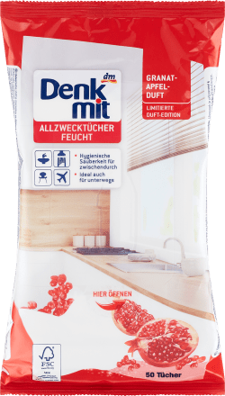 DenkmitFeuchte Allzwecktücher Granatapfel, 50 St