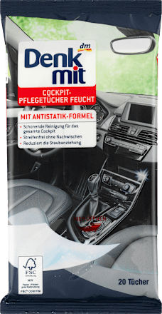 DenkmitFeuchte Reinigungstücher für Autopflege, 20 St