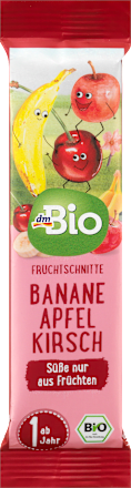 dmBioFruchtriegel Kirsche-Apfel-Banane ab 1Jahr, 25 gBeikost