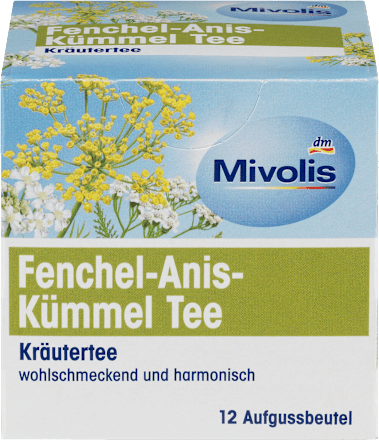 MivolisKräutertee, Fenchel-Anis-Kümmel Tee (12 Beutel), 24 g