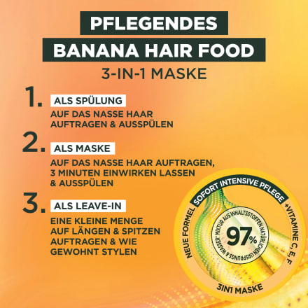 Garnier Fructis Haarmaske Repara & Stärkt – 3er Pack, Mit Marulaöl & Keratin, Für Geschädigtes Haar