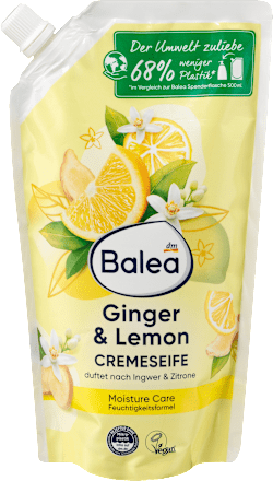 BaleaCremeseife Ginger & Lemon, Nachfüllpack, 500 ml