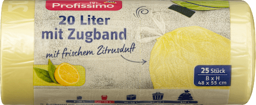 ProfissimoMüllbeutel 20 l mit Zugband & Zitrusduft, 25 St