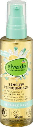 alverde NATURKOSMETIKSensitiv Reinigungsöl Bio-Kamille Bio-Traubenkernöl, 100 ml