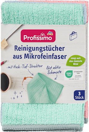 ProfissimoReinigungstücher aus Mikrofeinfaser, 3 St