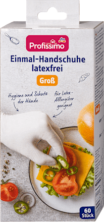 ProfissimoEinmalhandschuhe latexfrei weiß Groß, 60 St