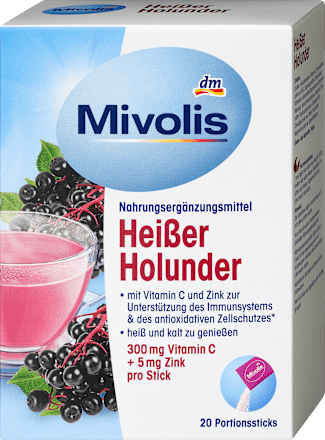 MivolisHeißgetränk, Heißer Holunder (20 Sticks), 100 gNahrungsergänzungsmittel