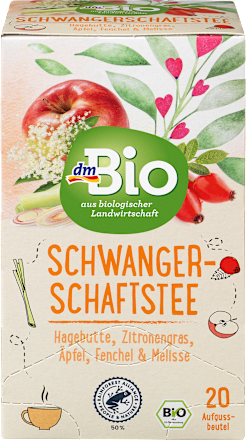 dmBioSchwangerschaftstee Hagebutte, Zitronengras, Äpfel, Fenchel & Melisse (20 Beutel), 30 g