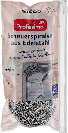 ProfissimoScheuerspiralen aus Edelstahl, 3 St