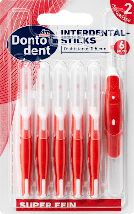 DontodentInterdentalbürsten rot 0,5 mm ISO 2, 6 St