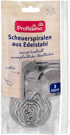 ProfissimoScheuerspiralen aus Edelstahl, 3 St