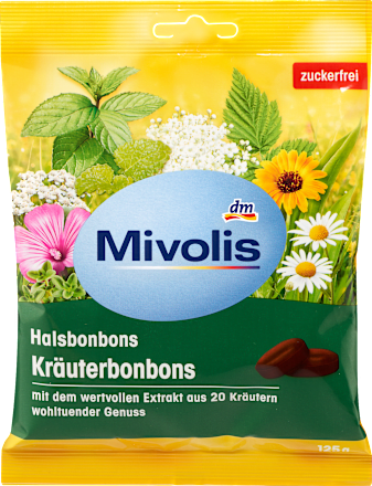 MivolisBonbons, Kräuterbonbons, zuckerfrei, 125 g