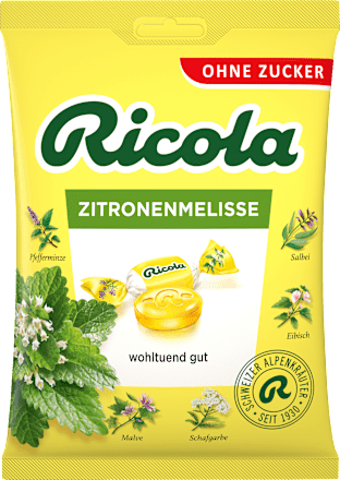 RicolaBonbon, Zitronenmelisse, zuckerfrei, 75 g