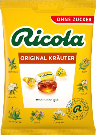 RicolaBonbon, Original Kräuter, zuckerfrei, 75 g