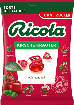RicolaBonbon, Kirsche Kräuter, zuckerfrei, 75 g