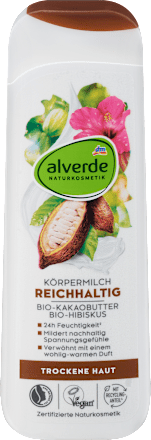 alverde NATURKOSMETIKKörpermilch Reichhaltig Kakao Hibiskus, 250 ml