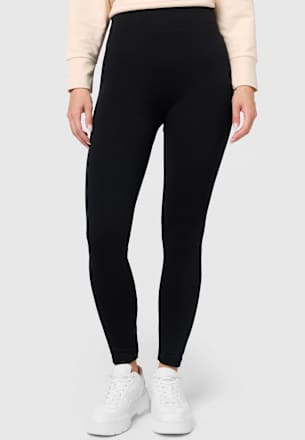 NUR DIE Damen Leggings in Ripp-Optik - Relax & Go - dunkelbr