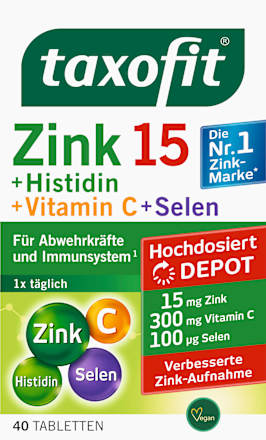 taxofitZink+ Histidin + Vitamin C + Selen Tabletten 40 St, 31,2 gNahrungsergänzungsmittel