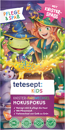 tetesept: KIDSKinder Badezusatz Knister-Farbwechselbad Hokuspokus, 45 g