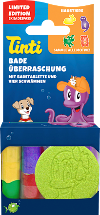 TintiKinder Badezusatz Badeüberraschung Set Haustiere, 3 St